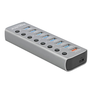 Image Delock USB-Hub 7-fach grau