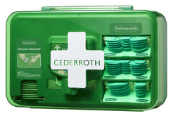 Image CEDERROTH Erste-Hilfe-Set Wound Care Dispenser Blue, Spender