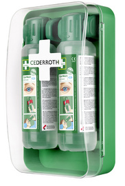 Image CEDERROTH Augenspül-Station, bestückt, 2 x 500 ml