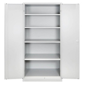 Image ADB Stahlschrank 40750 lichtgrau 92,0 x 50,0 x 195,0 cm, aufgebaut