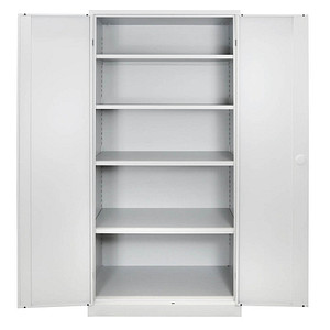 Image ADB Stahlschrank 40752 lichtgrau 92,0 x 60,0 x 195,0 cm, aufgebaut