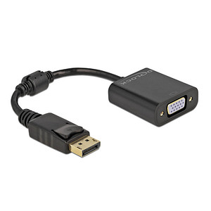 Image DeLOCK DisplayPort/VGA Adapter 0,15 m schwarz