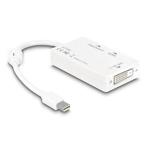 Image DeLOCK Mini-DisplayPort/DVI, DisplayPort, HDMI Adapter 0,16 m weiß