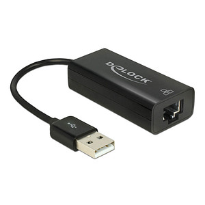 Image DeLOCK USB 2.0 A/RJ-45 Adapter 0,15 m schwarz