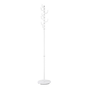 Image HAKU Möbel Kleiderständer 17344 weiß Metall 8 Haken 29,0 x 170,0 cm