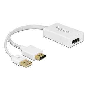Image DeLOCK DisplayPort/HDMI Adapter 0,24 m weiß