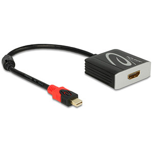 Image DeLOCK Mini-DisplayPort/HDMI Adapter 4K, 60 Hz, Aktiv 0,20 m schwarz