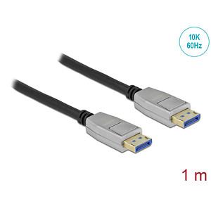 Image DeLOCK DisplayPort Kabel 1K 60 HZ 54 Gbps 1,0 m schwarz