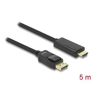 Image DeLOCK DisplayPort/HDMI Kabel 5,0 m schwarz