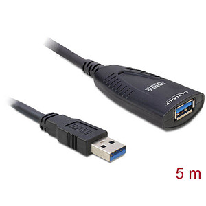 Image DeLOCK USB 3.0 A Kabel 5,0 m schwarz