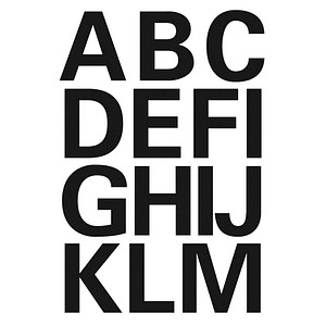 Image HERMA Buchstaben-Sticker A-Z, Folie schwarz, 25 mm hoch