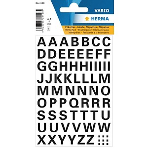 Image HERMA Buchstaben-Sticker A-Z, Folie schwarz, 10 mm hoch
