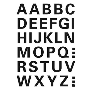 Image HERMA Buchstaben-Sticker A-Z, Folie schwarz, 15 mm hoch