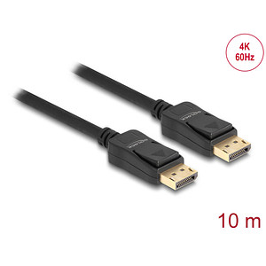 Image DeLOCK DisplayPort Kabel 4K 60 Hz 10,0 m schwarz