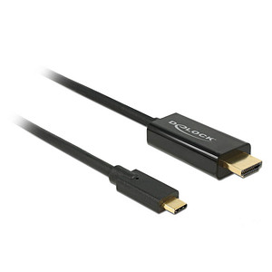Image DeLOCK USB C/HDMI Kabel 4K 30Hz 3,0 m schwarz
