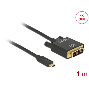 Image DeLOCK USB C/DVI Kabel 4K 30 Hz 1,0 m schwarz