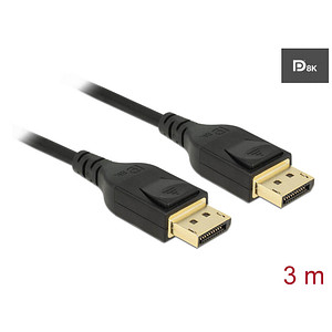 Image DeLOCK DisplayPort Kabel 8K 60 Hz 3,0 m schwarz