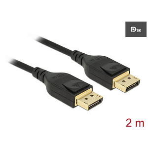 Image DeLOCK DisplayPort Kabel 8K 60 Hz 2,0 m schwarz