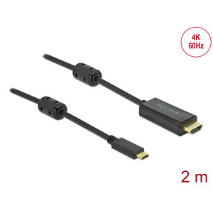 Image DeLOCK USB C/HDMI Kabel 4K 60 Hz 2,0 m schwarz