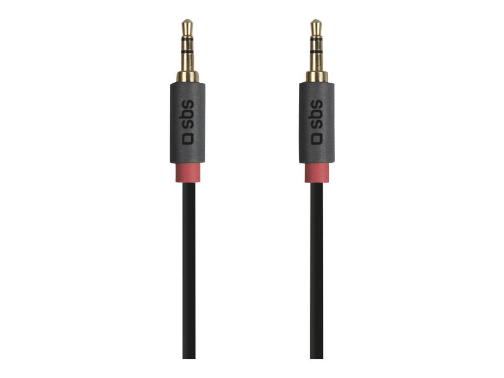 Image SBS AUX-Kabel, 3,5 mm Klinke auf 3,5 mm Klinke (1,5 m), schwarz