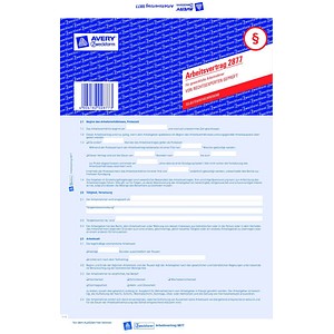 Image ZWECKFORM AVERY Zweckform Vordruck "Arbeitsvertrag", A4, für gewerbl. - für den