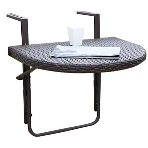 Image Garden Pleasure Agra Balkonhängetisch Kunststoff coffee 60,0 x 50,0 x 43,0 cm