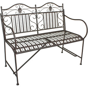 Image Garden Pleasure Gartenbank Mangan 950507 schwarzbraun Metall 106,0 cm