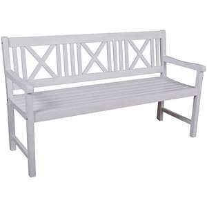 Image Garden Pleasure Gartenbank Malmö 985068 weiß Holz 154,0 cm