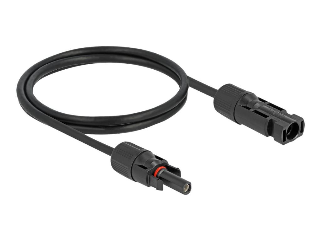 Image DELOCK DL4 Solar Kabel 6 mm  Stecker zu Buchse 1 m schwarz
