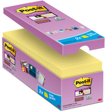 Image Post-it Haftnotizen Super Sticky Notes, 76 x 76 mm, 20+4