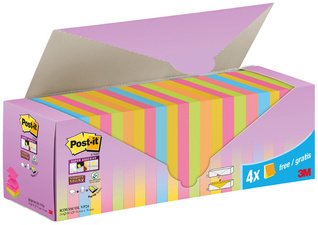 Image Post-it Haftnotizen Super Sticky Z-Notes, 76 x 76 mm, 20+4