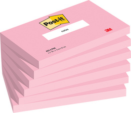 Image Post-it Haftnotizen Notes, 127 x 76mm, liniert, flamingopink