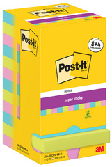 Image Post-it Super Sticky Notes Haftnotizen, 76 x 76 mm, 8+4