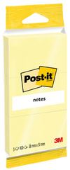 Image 3M Post-it Notes Haftnotizen, 38 x 51 mm, gelb, Blister