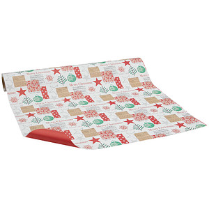 Image JUNG SCHÖNER VERPACKEN Geschenkpapier Aberdeen Weihnachten mehrfarbig beidseitig bedruckt, 20,0 m