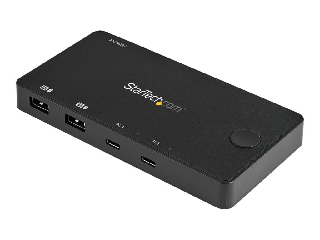 Image STARTECH.COM 2-Port USB-C KVM Switch - 4K 60Hz HDMI - Kompakter UHD Desktop KVM