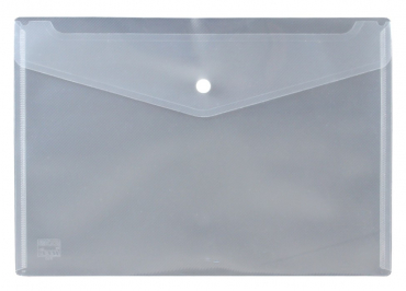 Image Dokumententaschen mit Druckknopf, A4, quer, transparent natur, aus PP - 10 Stück