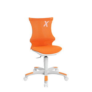Image Topstar Kinderdrehstuhl Sitness X Chair 10, FX130CR44 orange, weiß Stoff