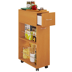 Image VCM my home Servierwagen Tusal buche 25,0 x 50,0 x 85,0 cm