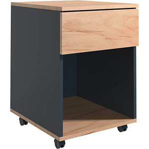 Image VCM my office Dasola Rollcontainer anthrazit, eiche 1 Auszug 39,0 x 45,0 x 55,0 cm