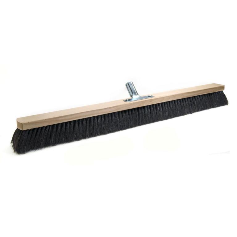 Image Saalbesen  80 cm, Körper: Holz, Borsten: Rosshaar | mit Stielhalter Metall
