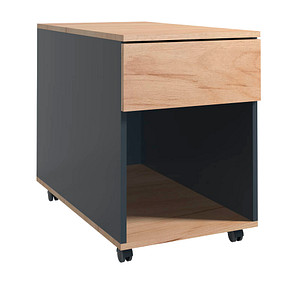 Image VCM my office Dasola Rollcontainer anthrazit, eiche 1 Auszug 39,0 x 70,0 x 55,0 cm