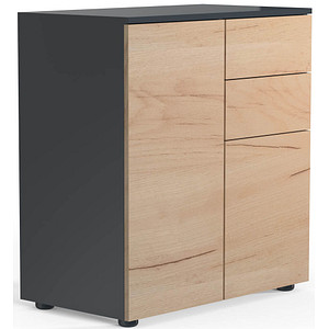 Image VCM my home Kommode Dalosa, 918339 anthrazit, eiche 2 Fachböden 70,0 x 39,0 x 77,0 cm