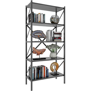 Image VCM my home Bücherregal Insasi anthrazit 66,0 x 34,0 x 160,0 cm