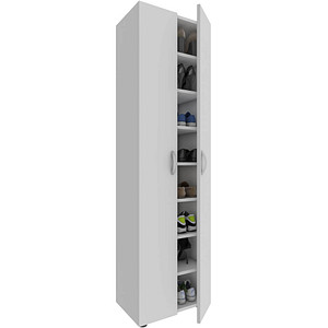 Image VCM my home Schuhschrank Ulas XXL, 918427 weiß 7 Fachböden 49,0 x 34,0 x 178,0 cm