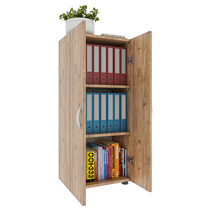 Image VCM my office Aktenschrank Ulas, 918432 eiche 2 Fachböden 49,0 x 34,0 x 108,0 cm