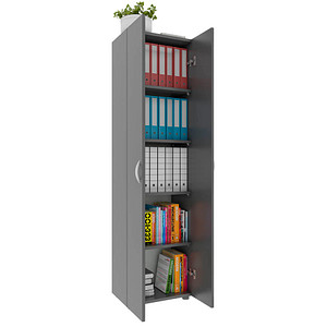 Image VCM my office Aktenschrank Ulas, 918437 anthrazit 4 Fachböden 49,0 x 34,0 x 178,0 cm