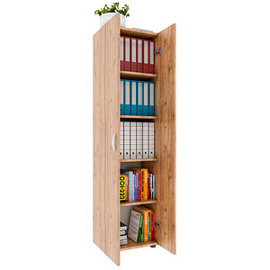 Image VCM my office Aktenschrank Ulas, 918435 eiche 4 Fachböden 49,0 x 34,0 x 178,0 cm