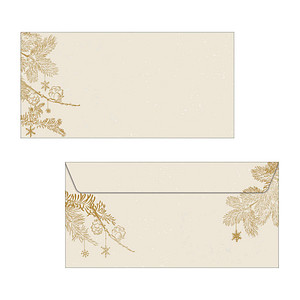 Image 50 SIGEL Weihnachtsbriefumschläge Golden Christmas DIN lang ohne Fenster