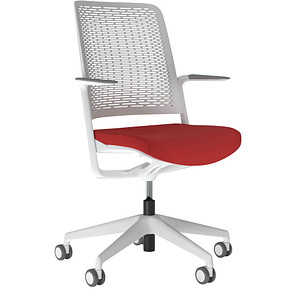 Image Nowy Styl Bürostuhl WITHME rot, grau, grau Stoff